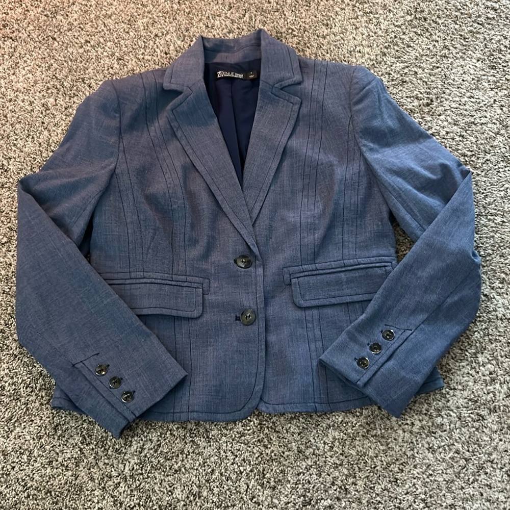 Blue suit jacket